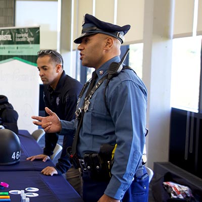 police officer at a convention